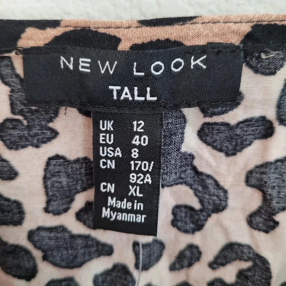 New Look Womens One-Piece Romper Size 8 Multicolor Animal Print Spaghetti Straps - Picture 3 of 13